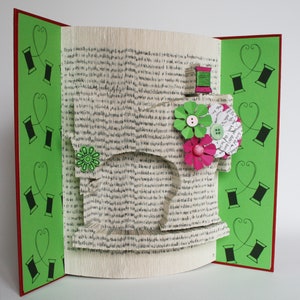 Sewing Machine Book Folding Pattern + Tutorial, Cut and Fold, Free ...