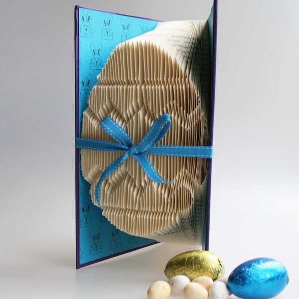Easter Egg Book Folding Pattern: Includes free printable downloads (pdf) to personalise your gift and  full step by step tutorial.