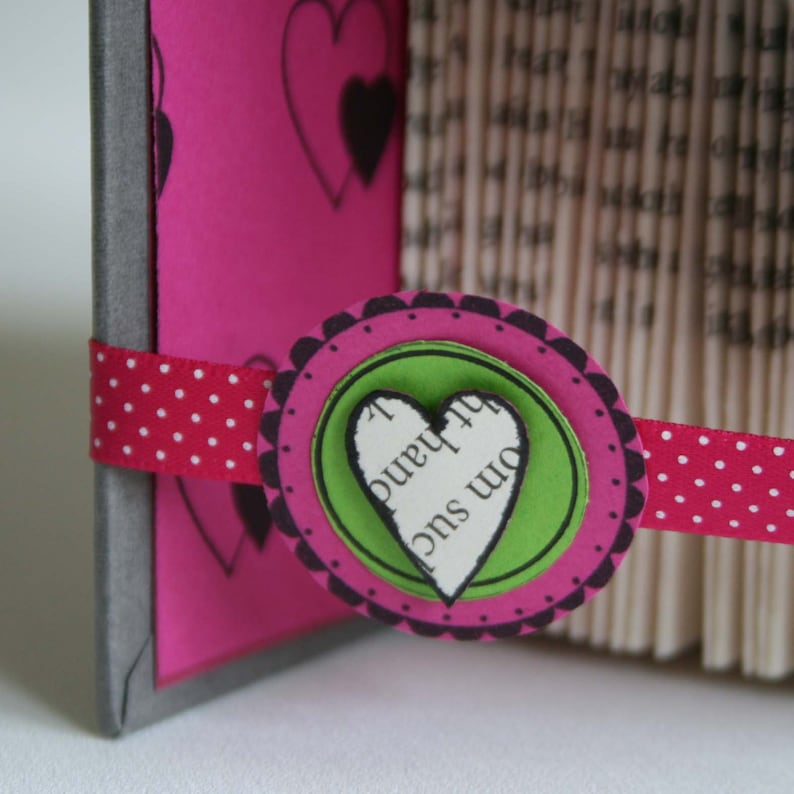 heart book folding pattern cuts plus free printable etsy