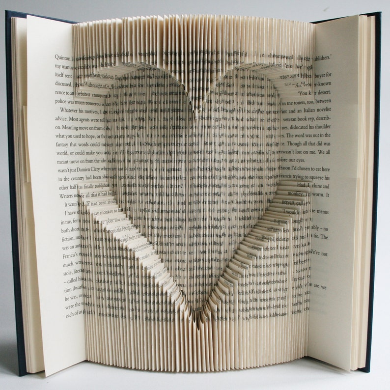 Heart Book Folding Pattern Valentines gift Mothers Day Gift Wedding Gift image 4