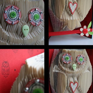 Book Folding Pattern Owl Includes free printable downloads pdf to personalise your gift and full step by step tutorial. image 3