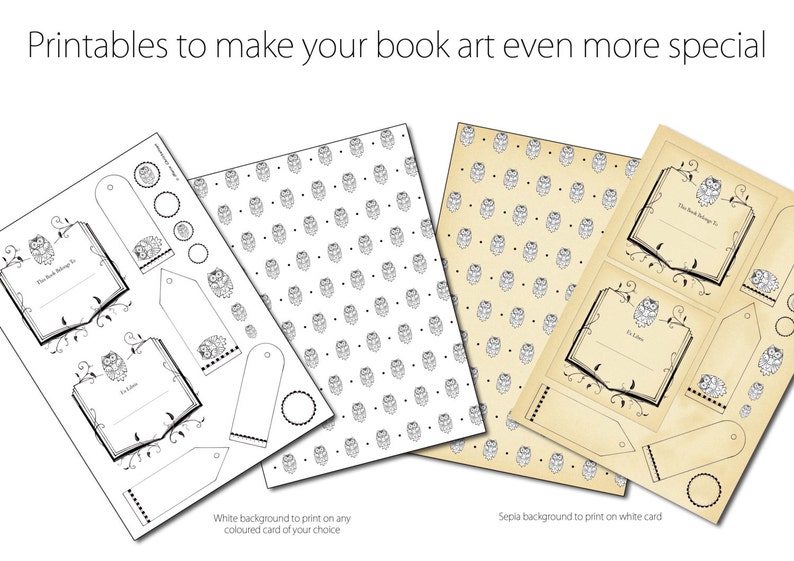 Book Folding Pattern Owl Includes free printable downloads pdf to personalise your gift and full step by step tutorial. image 5