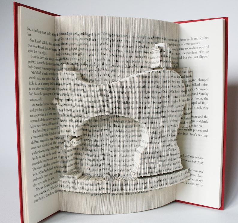 Sewing Machine Book Folding Pattern Tutorial Cut and Fold Etsy