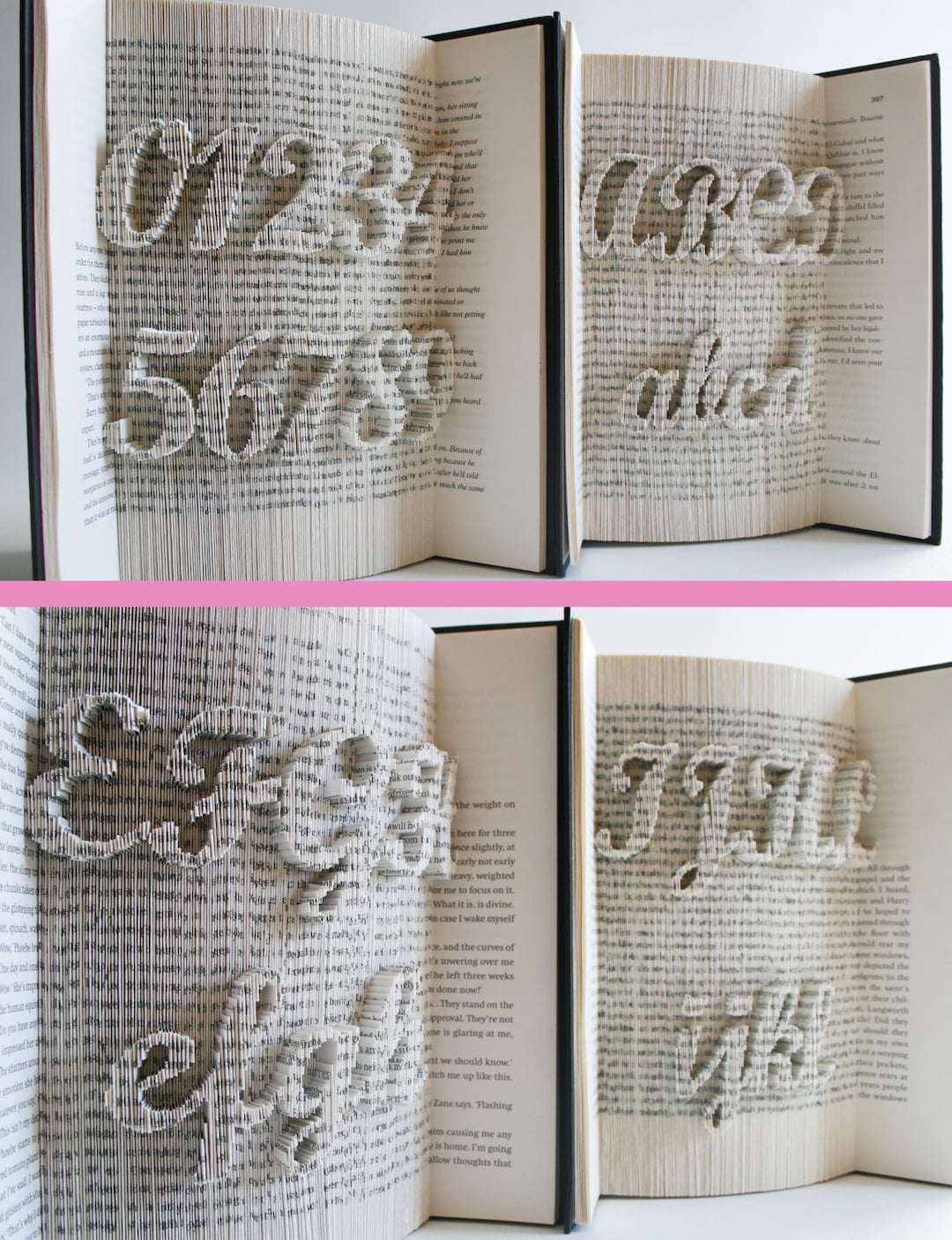 Book Folding Pattern - Alphabet Numbers Punctuation Cut and Fold ...