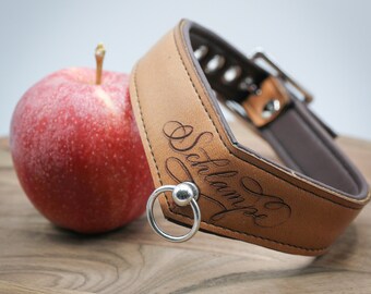 collar vegano "caligrafía" Schlampe estrecho