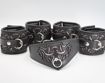 bondage set incision  No. 11 - collar and cuffs