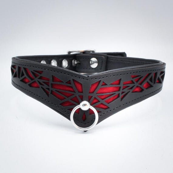 leather collar BDSM "incision" No. 5