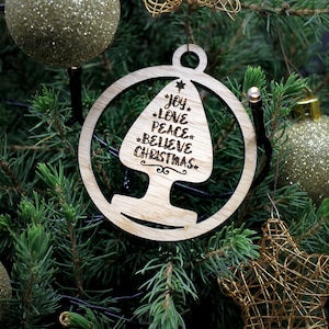 festive engraved butt plug Christmas ornament