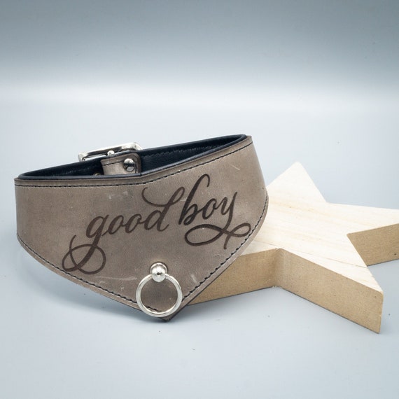 zugstopp halsband leder Zugstopp-Lederhalsband 'Wildfang' Cognac main image 1