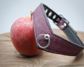veganes BDSM Halsband magenta No. 1