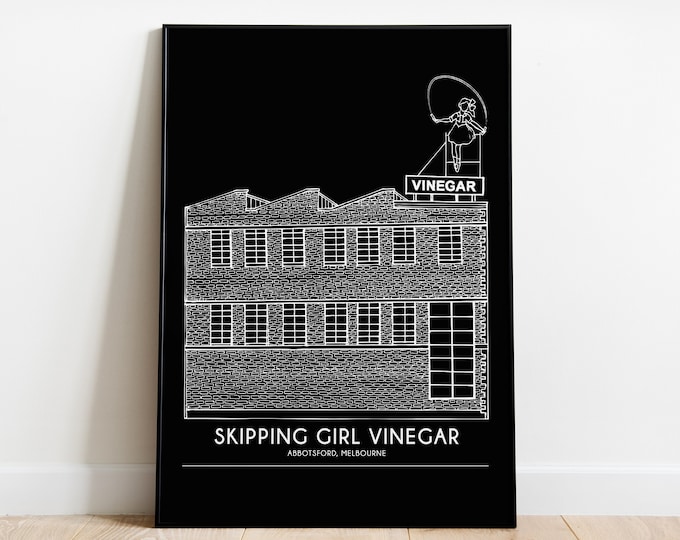 Skipping Girl Vinegar A4 Melbourne Print, Richmond Print, Art Print