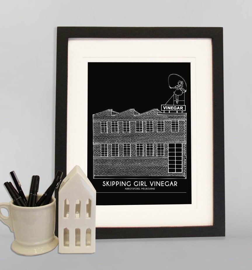 Skipping Girl Vinegar A4 Melbourne print Richmond Print Etsy