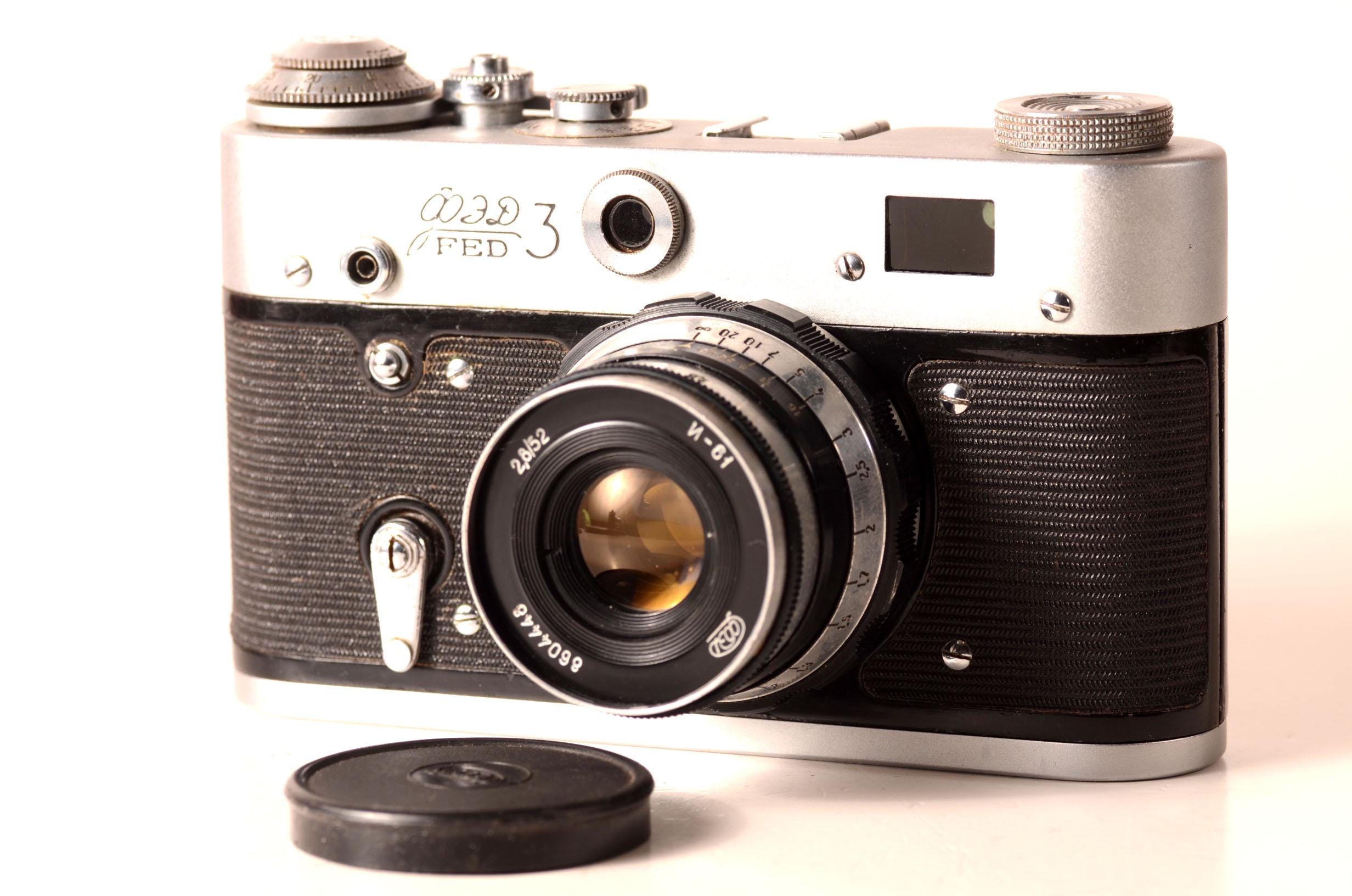 FED-3 Serviced CLA, USSR Leica Copy 35mm Film Black Camera