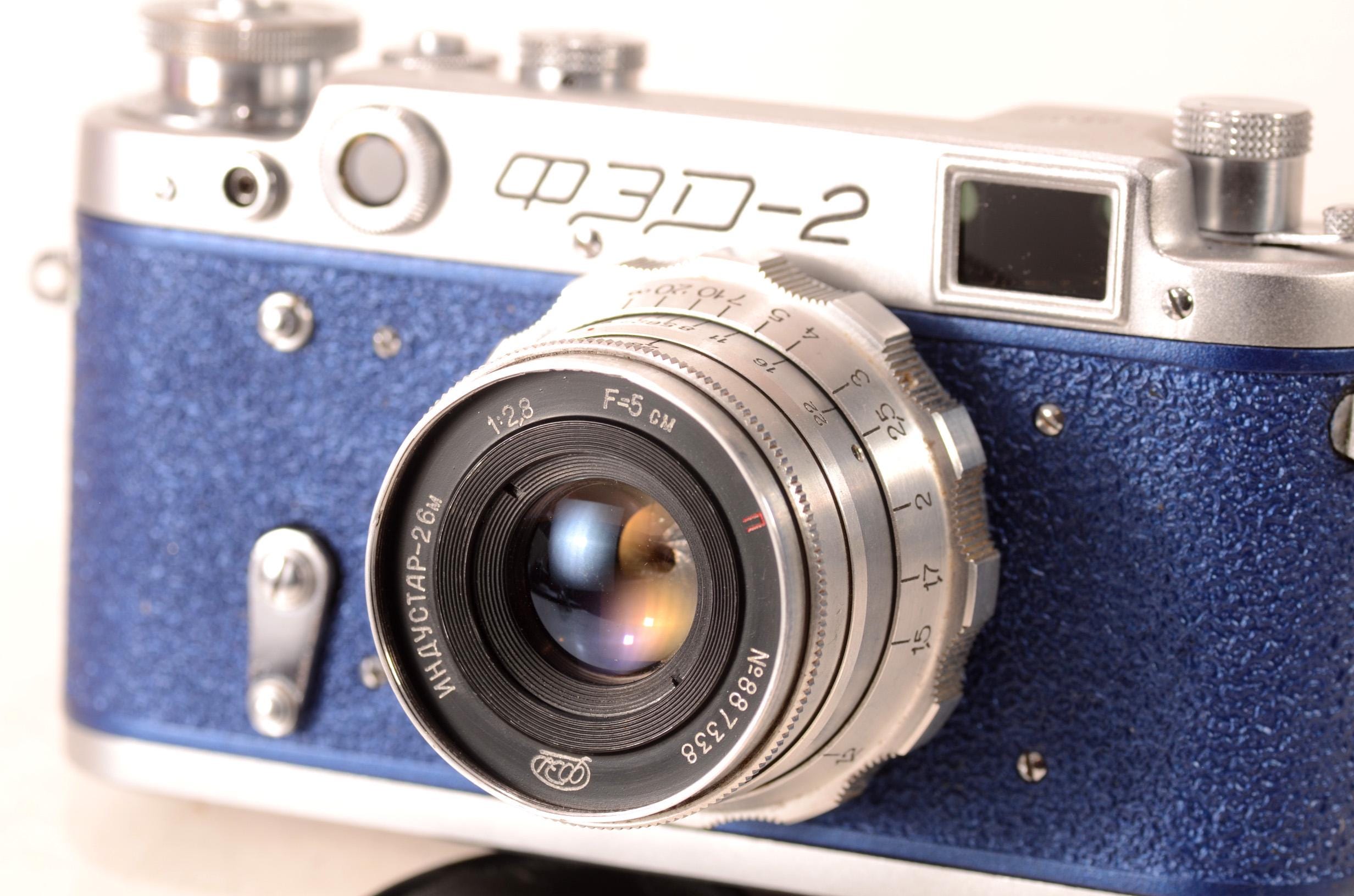 整備済み FED 2 ブルー ライカ ソ連 フィルム 35 mm カメラ