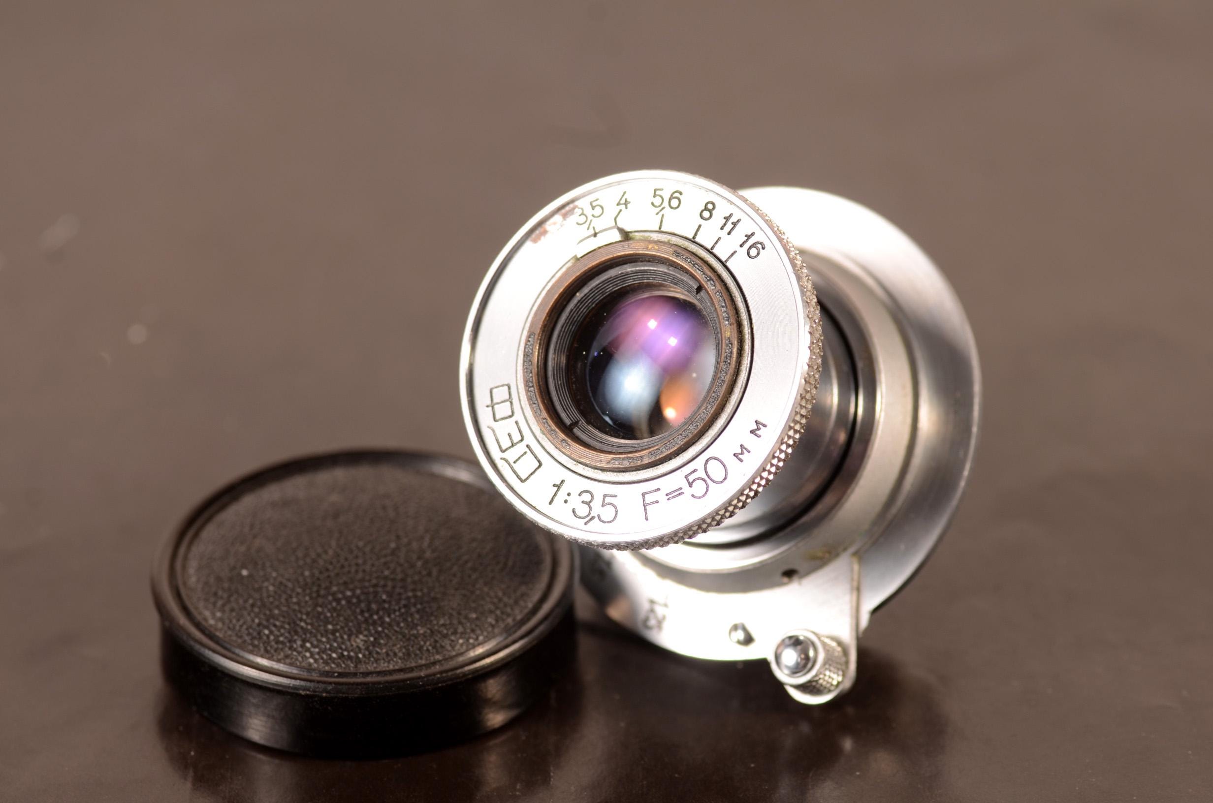 Zeldzame Industar 10 FED-lens, onderhouden USSR Leica Vintage Lens