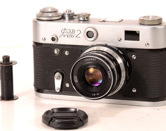 FED 2 Serviced CLA Leica USSR Copy 35mm Refurbished Camera Industar 61 Lens Fully Working