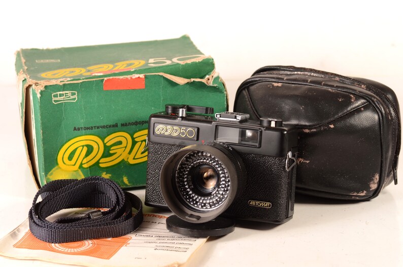 Brand NEW Fed 50 USSR Vintage 35mm Camera Soviet industar 81 Compact Film Working Camera image 1