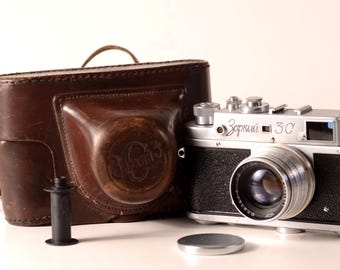 Rare Zorki 3C Zorkiy-3S 1956 Serviced CLA USSR Leica copy 35mm film Camera L39, Jupiter-8 2/50mm Lens, Fully WORKING