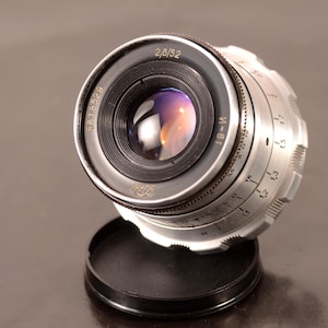 Unique Silver Industar 61 Serviced CLA USSR Lens 2.8/52mm Leica Fed Zorki, Fully Working,