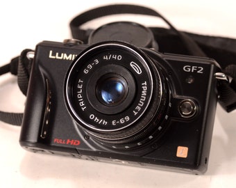 Leica Screw Mount Triplet 69-3 M39 L39 USSR 40mm 1:4 Full Frame Lens Any Camera, *Infinity* + Adapter M39/M4/3