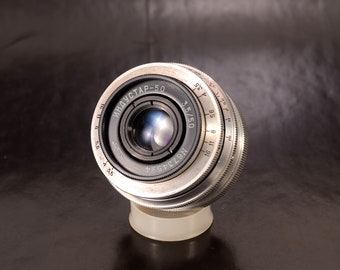 Lente plateada CLA reparada INDUSTAR 50 de 50 mm L39 M39 con montura de tornillo para cámara de película Leica LTM Fed Zorkiy, en pleno funcionamiento