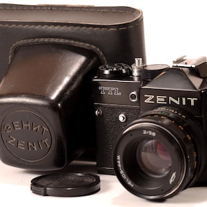 Zenit TTL USSR M42 SLR Camera Helios 44M 2/58mm Lens, Checked, Working