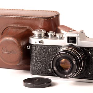 Zarja Zarya FED-2 Serviced CLA 35mm film Vintage USSR Camera Industar-61 2.8/53mm Lens, Fully Working