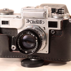 Kiev-4 Checked Soviet Vintage Film 35mm Camera With Helios-103 1.8/53mm Lens USSR Copy Contax-II Camera, EXC