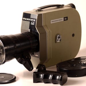 Super 16 Ultra-16 CONVERTED Krasnogorsk 2 16mm Serviced CLA, Movie Cine USSR Film  Camera, Meteor-5-1 Lens Bayonet, Fully Working