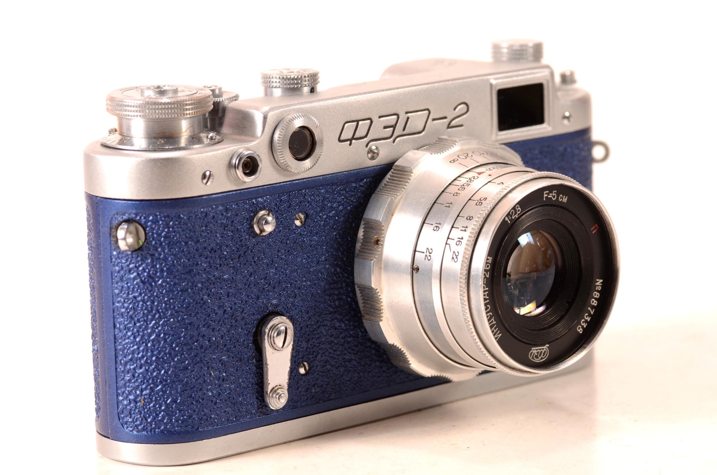 整備済み FED 2 ブルー ライカ ソ連 フィルム 35 mm カメラ