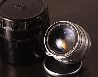 Rare 1950 Jupiter 8 ZK with “ears” Red P L39 M39 Serviced CLA 2/50mm Lens Sonnar Copy