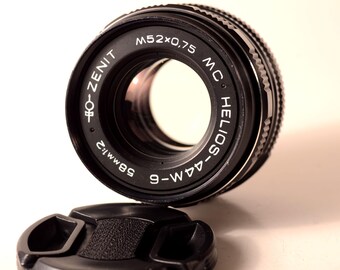 MC Helios 44M-6 f:2 58mm Serviced M42 Lens & Adapt Fx Mount Fujifilm X-mount, Soviet vintage ACIL/DSLN Lens, Swirly bokeh effects lens