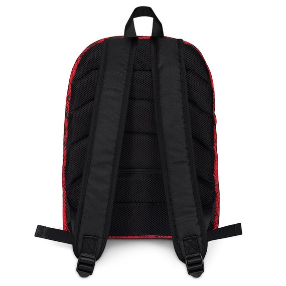 Red Snakeskin Print - Backpack - Etsy display picture 3