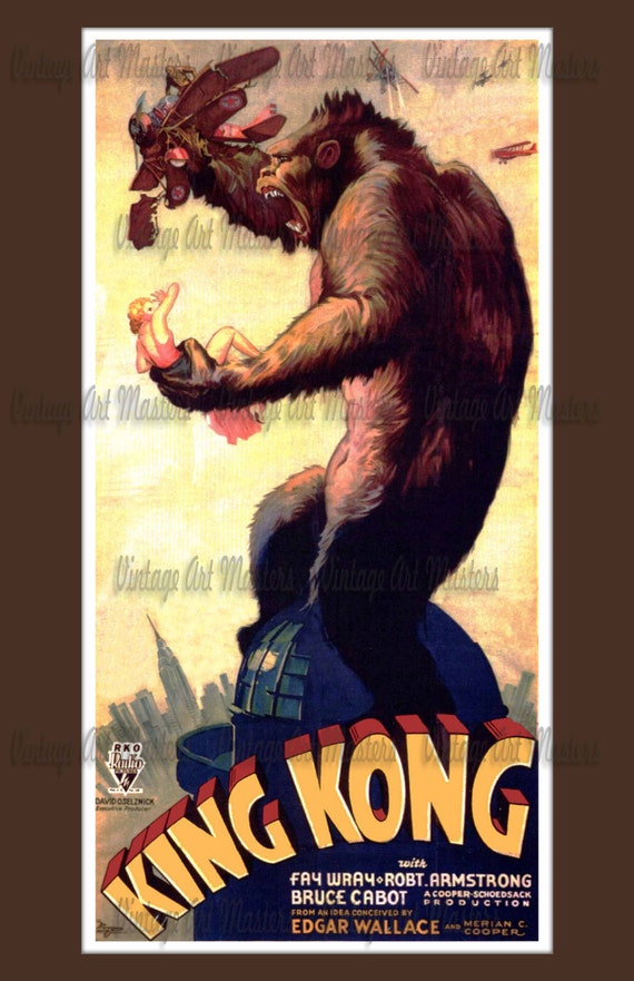 King Kong Fay Wray 1933 Vintage movie poster print 18