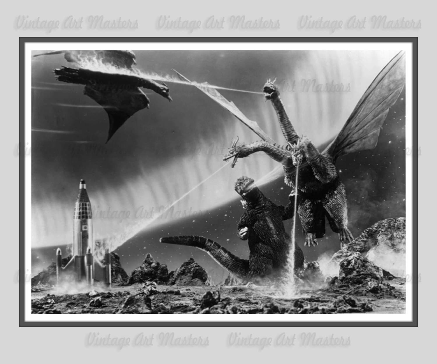 Vintage Sci-fi / Horror Movie Poster - Godzilla: 1965