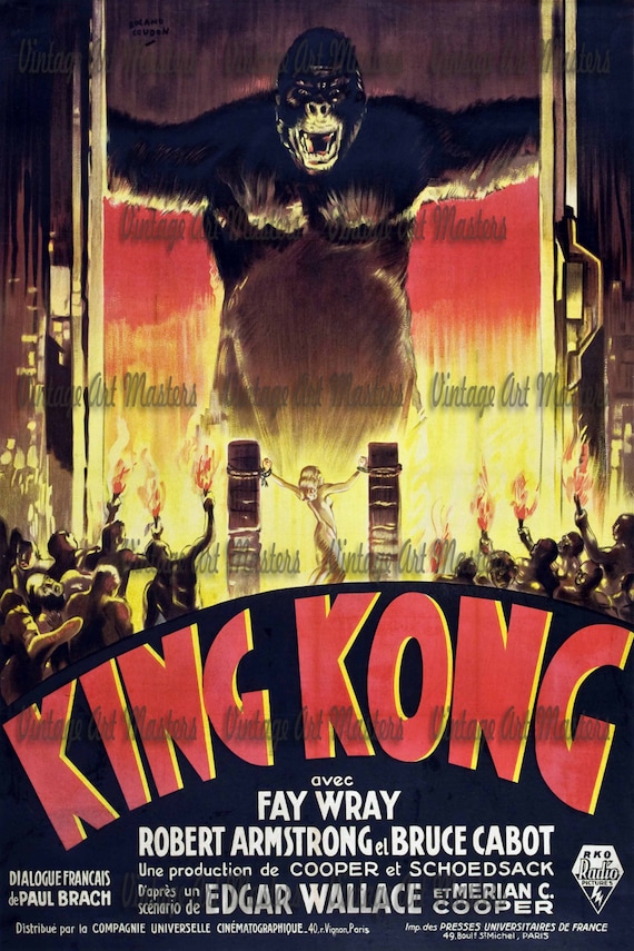 King Kong Fay Wray 1933 Vintage movie poster print 18
