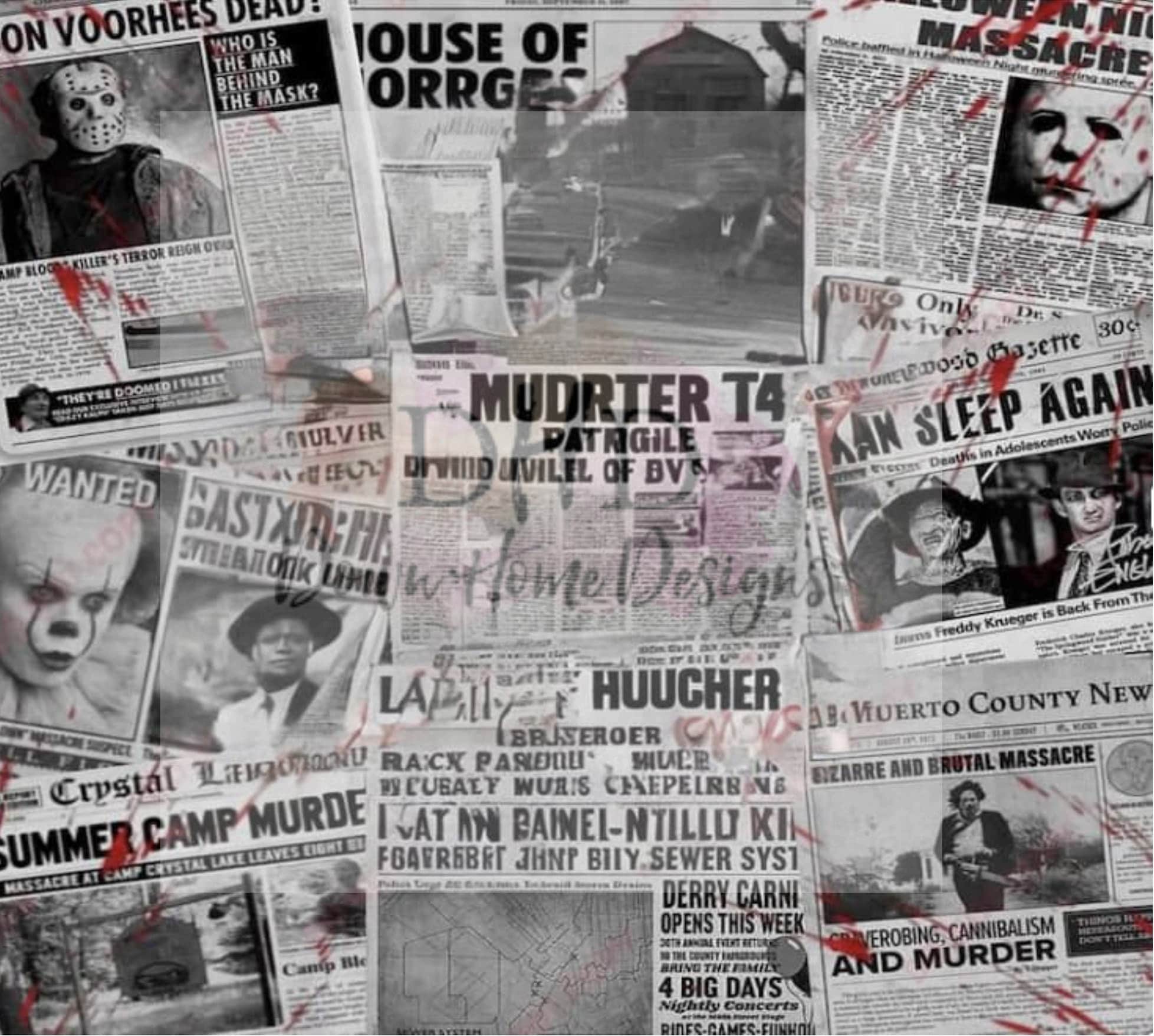 HORROR FREDDY NEWSPAPER Split Tumbler/ Horror/halloween/ 