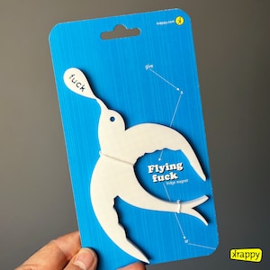 Flying fuck fridge magnet Gift for bird lovers refrigerator decor funny gift for kitchen 3D print fridge magnet flying fck White