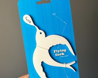 Flying fuck fridge magnet | Gift for bird lovers refrigerator decor funny gift for kitchen 3D print fridge magnet flying f*ck