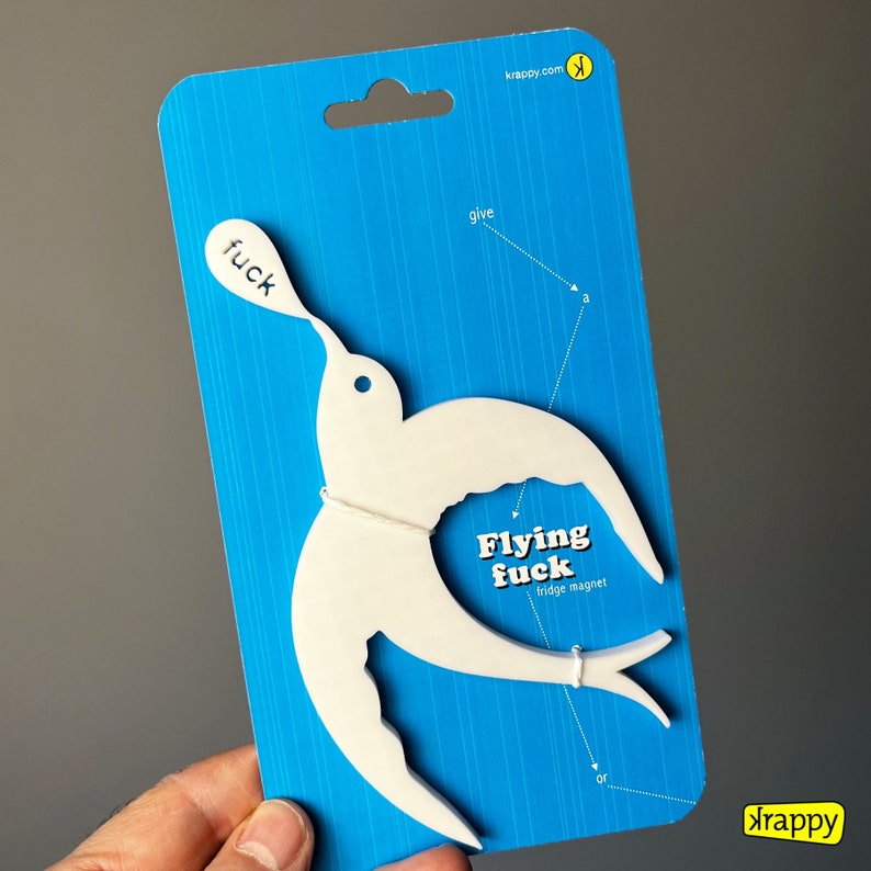 Flying fuck fridge magnet Gift for bird lovers refrigerator decor funny gift for kitchen 3D print fridge magnet flying fck White