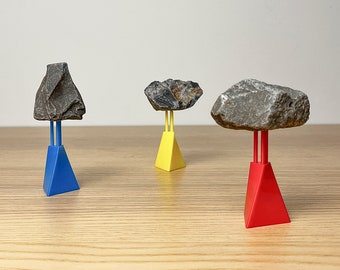 Soporte para rocas / Exhibición de rocas estelares para elevar su colección de rocas con un soporte para rocas impreso en 3D