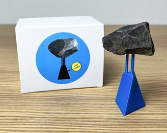 Rock holder gift box includes rock | Rock stand with blue-stone rock supplied