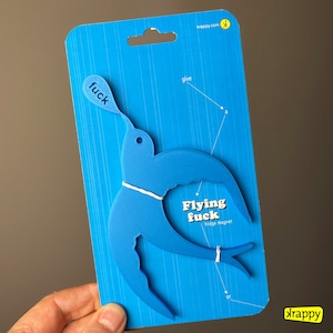 Flying fuck fridge magnet Gift for bird lovers refrigerator decor funny gift for kitchen 3D print fridge magnet flying fck Blue