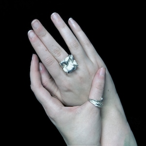 Ice Stream silver ring