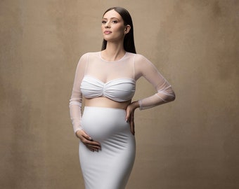 2023 New Maternity Two Piece Set - Perfect for photoshoot