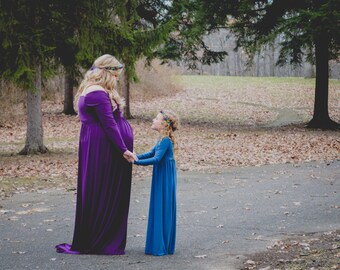 purple plus size maternity dress
