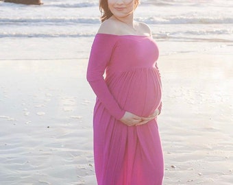 35 colors•LONG sleeve• belly•maternity dress•maternity gown•maternity wedding dress•maternity photography•photo prop•plus size•baby shower