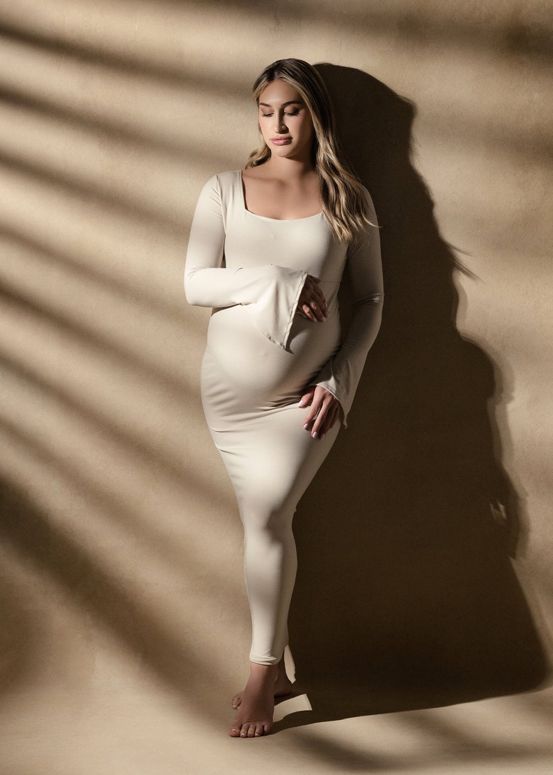 Arya Ankle Length Maternity Dress Petite and Plus Size Available image 1