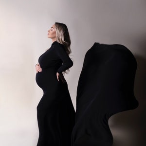 Fitted Maternity Gown: Handmade Jersey Knit Baby Shower Dress - Etsy