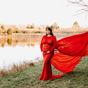 Lace Maternity Gown: 3D Butterfly Dress, Baby Shower, Wedding